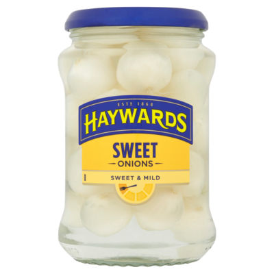 Haywards pickled onions sweet and mild 400g, UK version