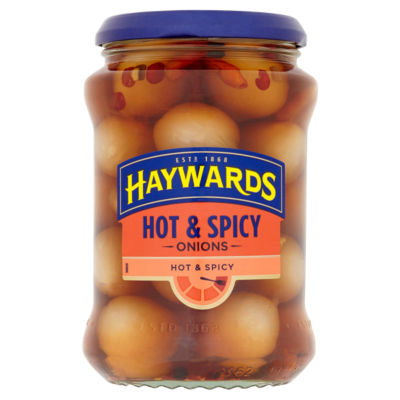 Haywards hot spicy onions 400g, UK version