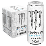 Monster Energy Drink Ultra Zero Sugar 4 x 500ml, imported from the UK