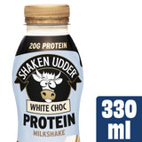 Shaken Udder white choc protein milkshake 330ml, UK version