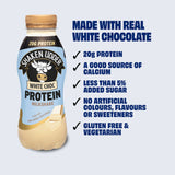 Shaken Udder white choc protein milkshake 330ml, UK version
