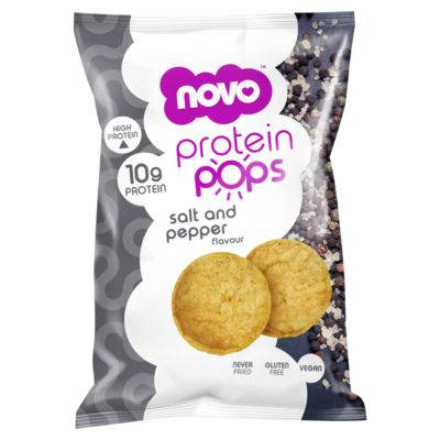 Novo salt and pepper flavour protein pops 45g, imported from the UK