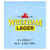 Wrexham Lager 4 pack 440ml cans - British product