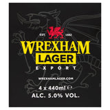 Wrexham Lager Export 4 x 440ml - British product