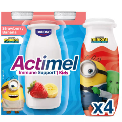 ASDA Actimel Kids Strawberry Banana Yoghurt Drink Multipack 4x100g- Buy online at McGrocer
