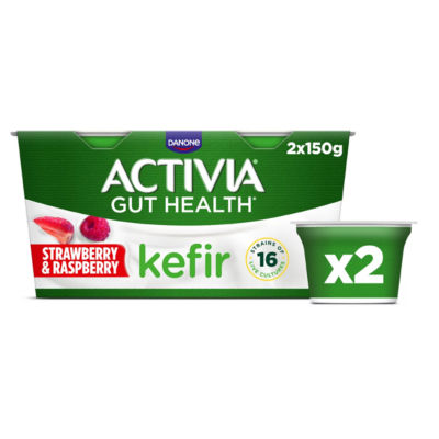 زبادي الكفير Activia بالفراولة والتوت بنكهة الكفير 2 × 150 جم