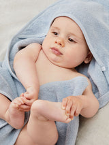 Next MORI Blue Cotton Super Soft Baby Hooded Towel 75 x 75 cm- Buy online at McGrocer