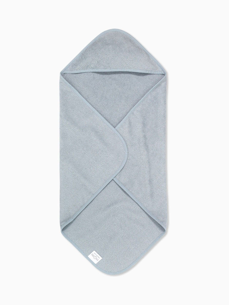 MORI blue baby hooded towel 75x75 cm - British product