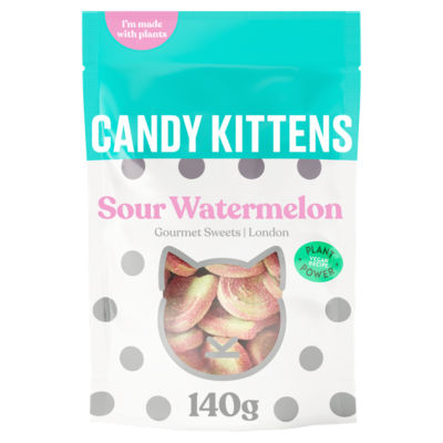 Candy Kittens sour watermelon vegan sweets 140g (British brand)