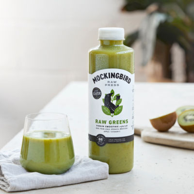 Mockingbird Raw Greens smoothie 750ml, imported from the UK