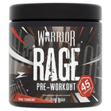 Warrior Rage pre-workout supplement Savage Strawberry 392g (British brand)