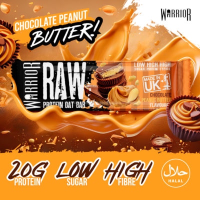 Warrior protein flapjack chocolate peanut butter 75g (British brand)