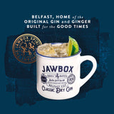 Jawbox Small Batch Classic Dry Gin 70cl, imported from the UK