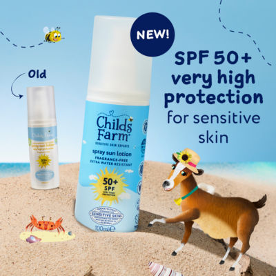 Childs Farm sun lotion spray SPF 50 fragrance-free 100ml - British product