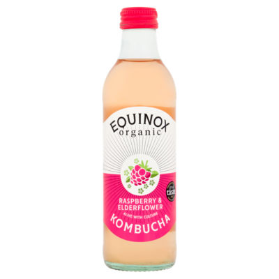 Equinox Organic Raspberry Elderflower Kombucha 275ml - British product