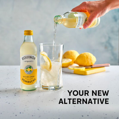 Equinox Sicilian Lemon Kombucha 275ml, UK version