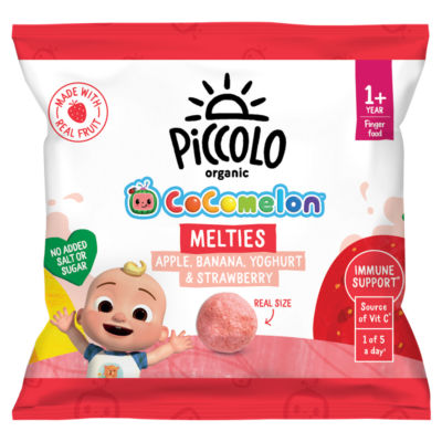 Piccolo Melties Apple Banana Strawberry 6g, imported from the UK