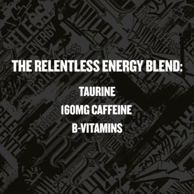 Relentless Origin energy drink 500ml, imported from the UK