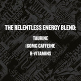 Relentless Origin energy drink 4 x 500ml, imported from the UK