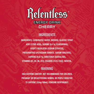 Relentless Cherry Energy Drink