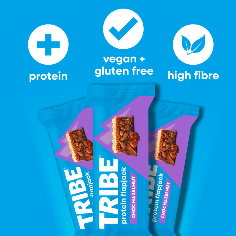 Tribe protein flapjack choc hazelnut 50g, UK version