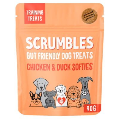 Scrumbles Chicken Duck Soft Treats 90g (British brand)