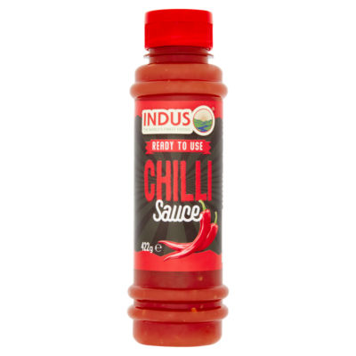 Indus chilli sauce in bottle 422g (British brand)
