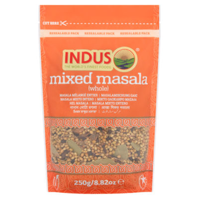 Indus mixed masala whole 250g, imported from the UK
