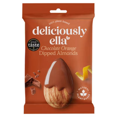 Deliciously Ella chocolate orange dipped almonds 27g - British product