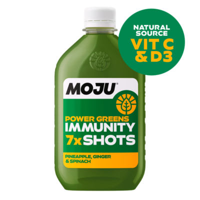 MOJU Power Greens immunity cold-pressed shots 420ml (British brand)