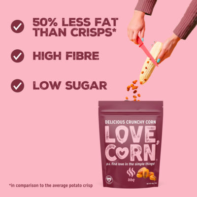 LOVE CORN BBQ crunchy corn 115g British product