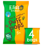 ASDA Ella's Kitchen Peas + Sweetcorn Puff Pops from 10 Months Organic Baby Snacks 4 x 9g (36g)- Buy online at McGrocer