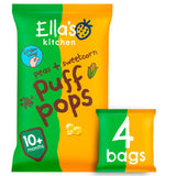 ASDA Ella's Kitchen Peas + Sweetcorn Puff Pops from 10 Months Organic Baby Snacks 4 x 9g (36g)- Buy online at McGrocer