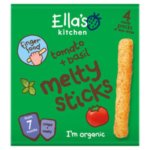 Ella's Kitchen Organic Tomato and Basil Melty Sticks Multipack Baby Snack 7+ Months