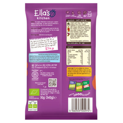 Ella's Kitchen Crunchy Veg Waves BBQ Flavour 3+ Years