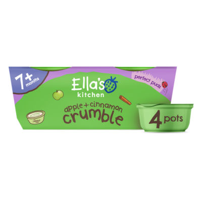 Ella's Kitchen Apple Cinnamon Crumble Baby Pudding 4 x 80g - British product