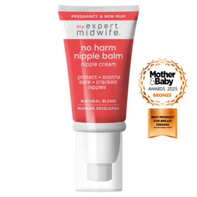 My Expert Midwife No Harm Nipple Balm 30ml, imported from the UK