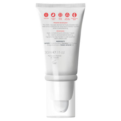 My Expert Midwife No Harm Nipple Balm 30ml, imported from the UK