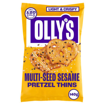 Olly's Multi-Seed Sesame Pretzel Thins 140g