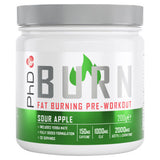PhD pre-workout supplement powder Sour Apple 200g, imported from the UK