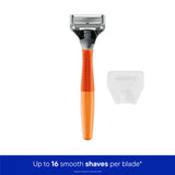 Harry's men's 5 blade razor bright orange imported from the UK