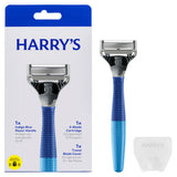 Harry's men's 5-blade razor with indigo blue handle, UK version