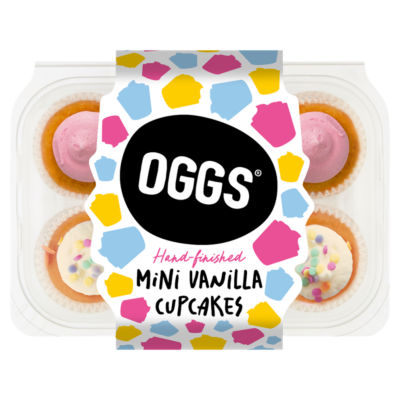 ASDA Oggs Vegane Mini-Vanille-Cupcakes mit Vanille-Aroma-Zuckerguss – Jetzt bei McGrocer online kaufen