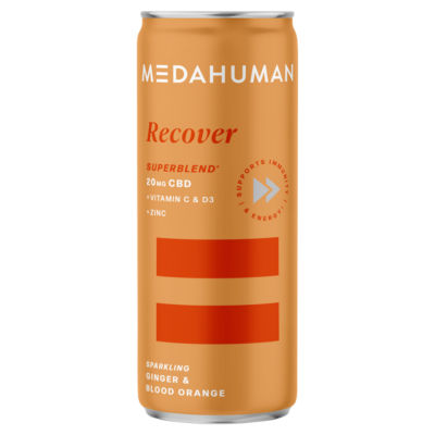Medahuman RECOVER CBD drink ginger blood orange 250ml, imported from the UK