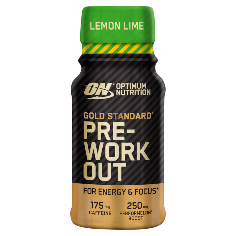 Optimum Nutrition Pre-Workout Energy Shot Lemon Lime Flavour 60ml, imported from the UK