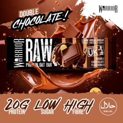 Warrior double chocolate protein flapjack 75g (British brand)