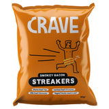 Crave Smokey Bacon Streakers 80g, imported from the UK