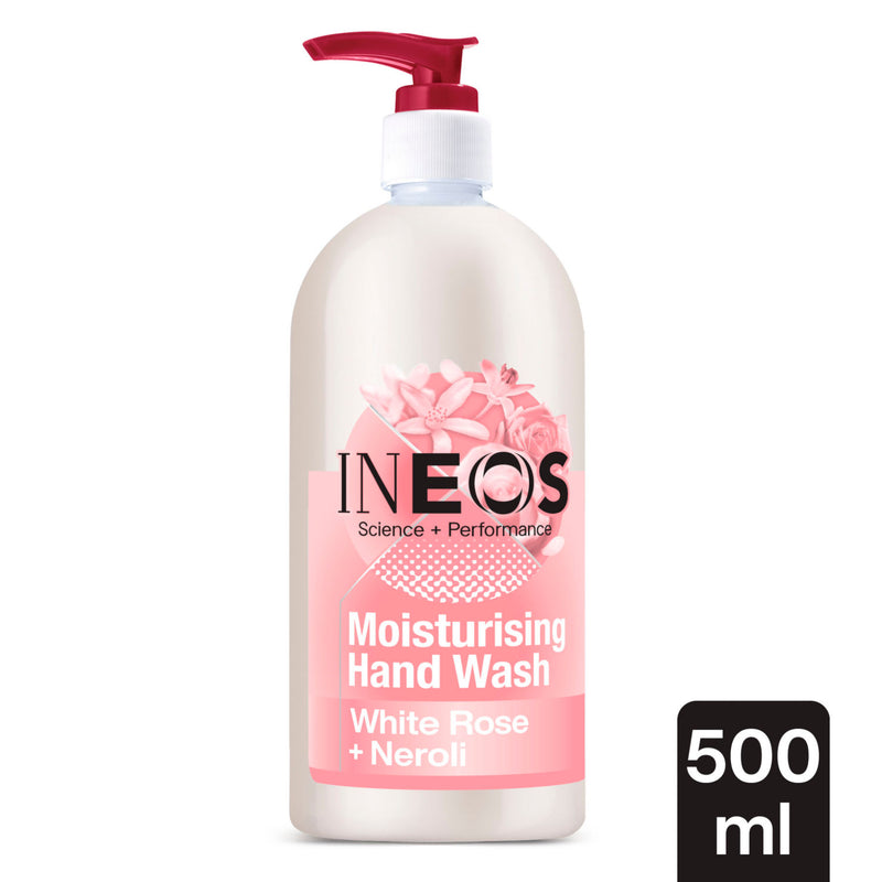 INEOS Antibacterial Hand Wash White Rose Neroli 500ml, imported from the UK
