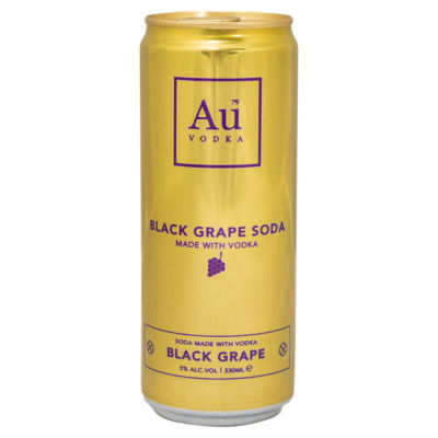 Au Vodka black grape soda 330ml - British product