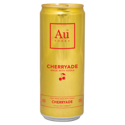 Au Vodka Cherryade fizzy drink 330ml can (British brand)